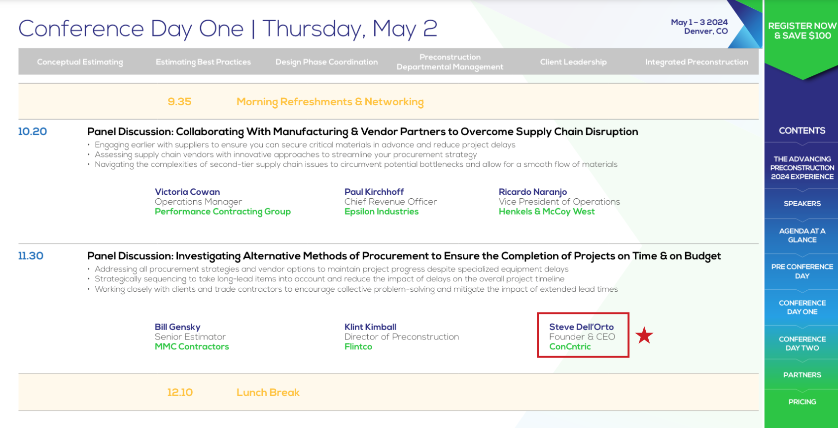 Advancing Preconstruction Conference (APC) Panel Discussion