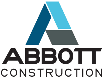 Abbot Construction's logo with blue stylized A